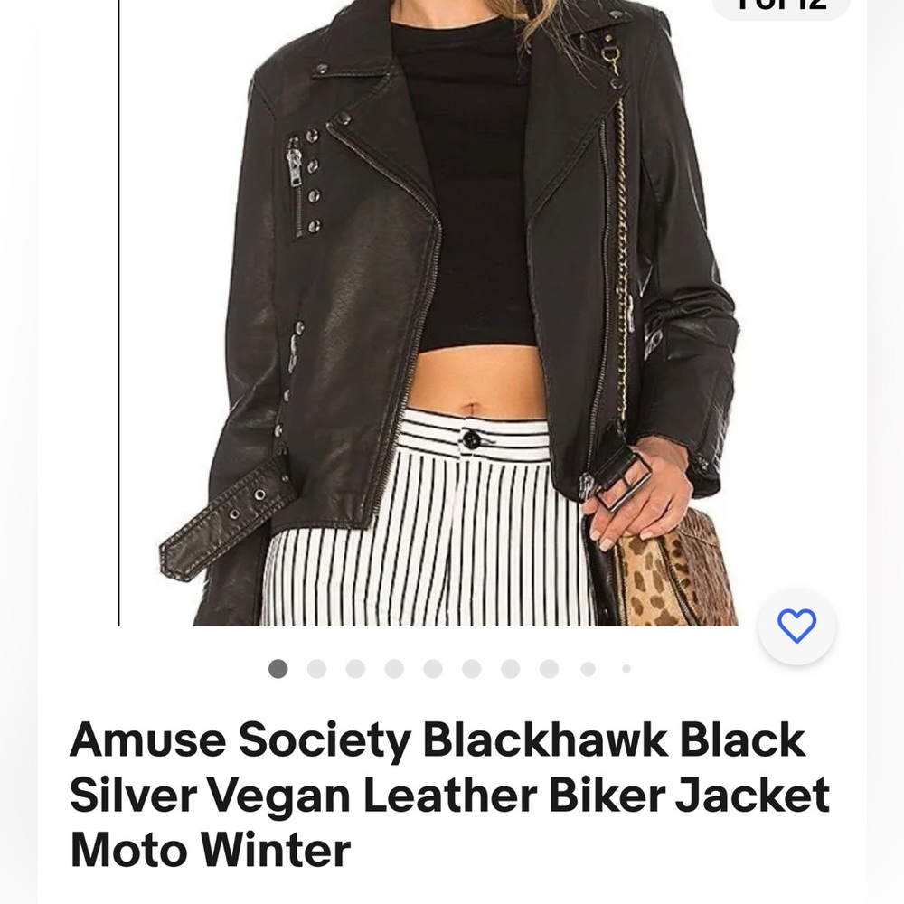 Amuse Society  Vegan Leather Jacket lightly worn good condition very comfortable